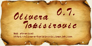 Olivera Topisirović vizit kartica
